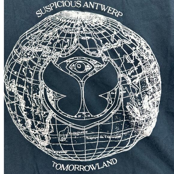 Tomorrowland x Suspicious Antwerp Oversized Tee – Navy Blue – Size Medium - Picture 5 of 8